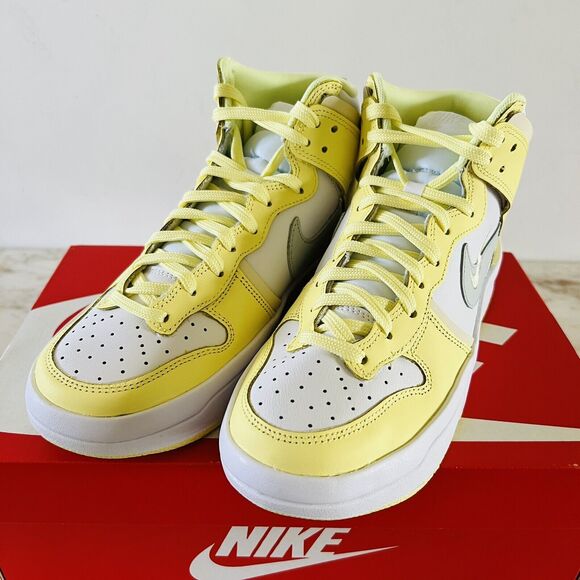 NIKE Dunk High Up White/Citron Tint/Coconut Milk/Photon Dust - US 7 - Picture 2 of 7